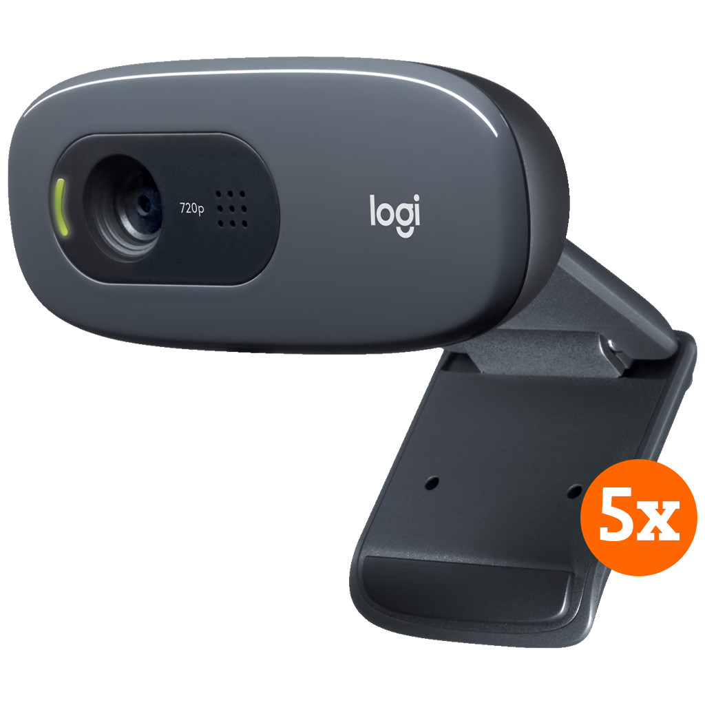 Logitech C270 HD-Webcam 5-pack