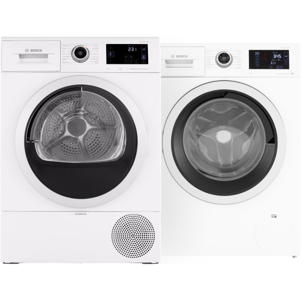 inzet Roei uit Assimileren Bosch WAU28PH5NL i-DOS + Bosch WTU87675NL Wasmachine Kopen? | Wasmachines  Vergelijken