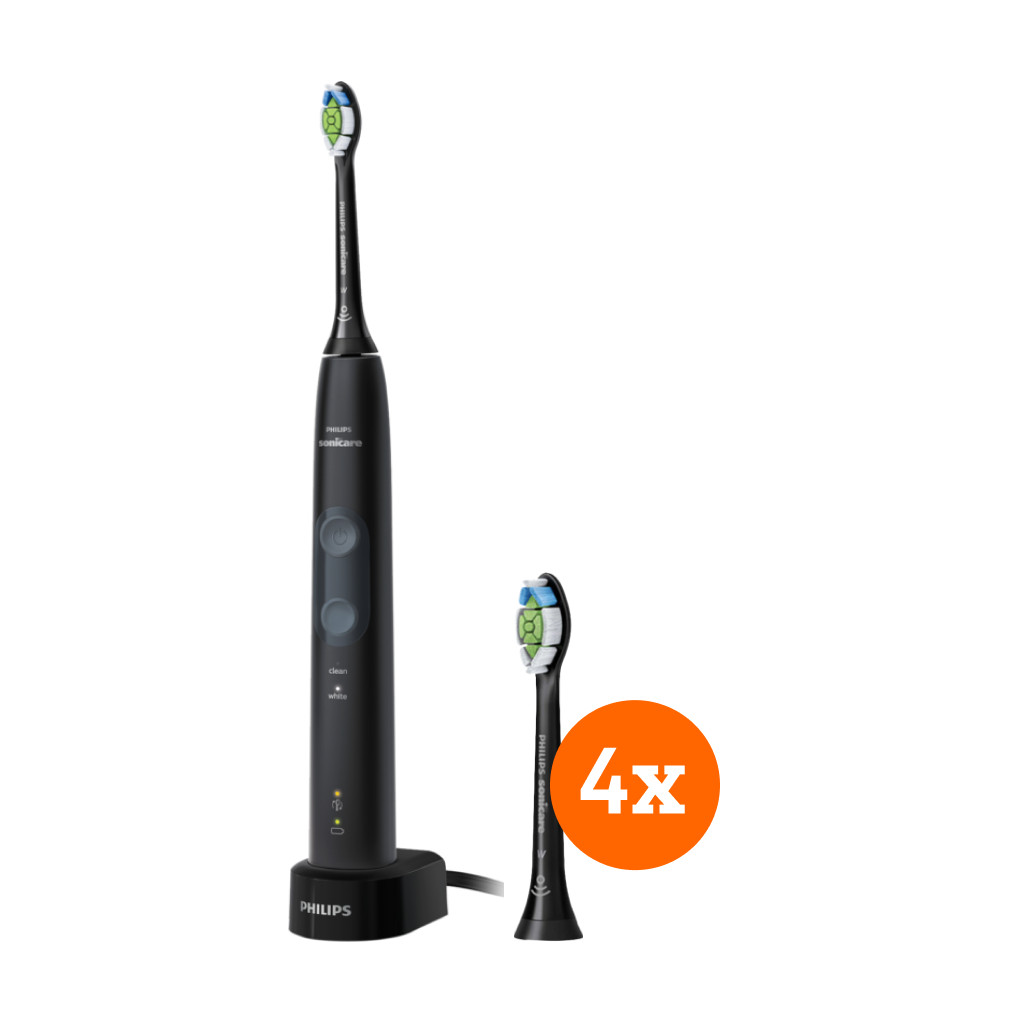 Coolblue Philips Sonicare ProtectiveClean 4500 HX6830/44 + Optimal White opzetborstels (4 stuks) aanbieding