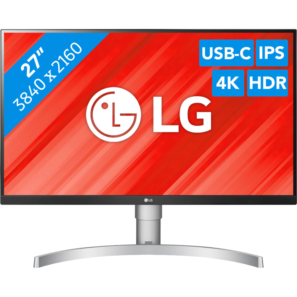 LG 27UN83A-27 inch  3840 x 2160 resolutie  HDMI, DisplayPort, usb C, usb A, hoofdtelefoon