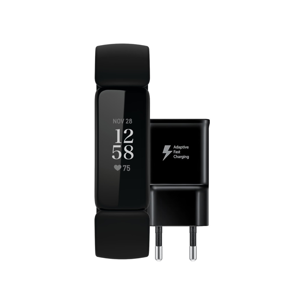 Fitbit Inspire 2 + Samsung Adaptive Fast Charging Oplader 15W Zwart