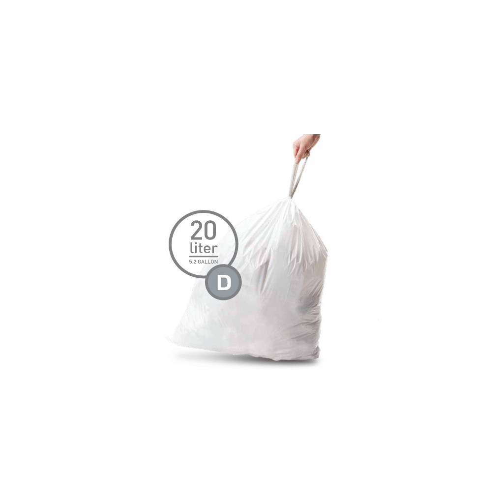 Simplehuman Afvalzak Code D - 20 Liter (20 stuks)