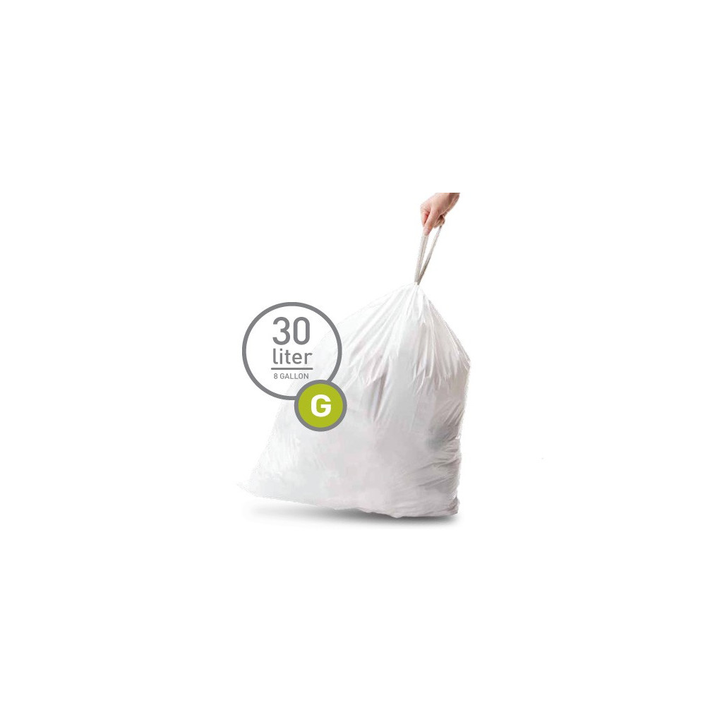 Simplehuman Afvalzak Code G Pocket Liners 30 Liter (60 stuks)