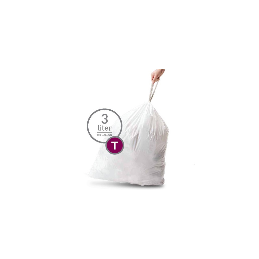 Simplehuman Afvalzak Code T - 3 Liter (40 stuks)