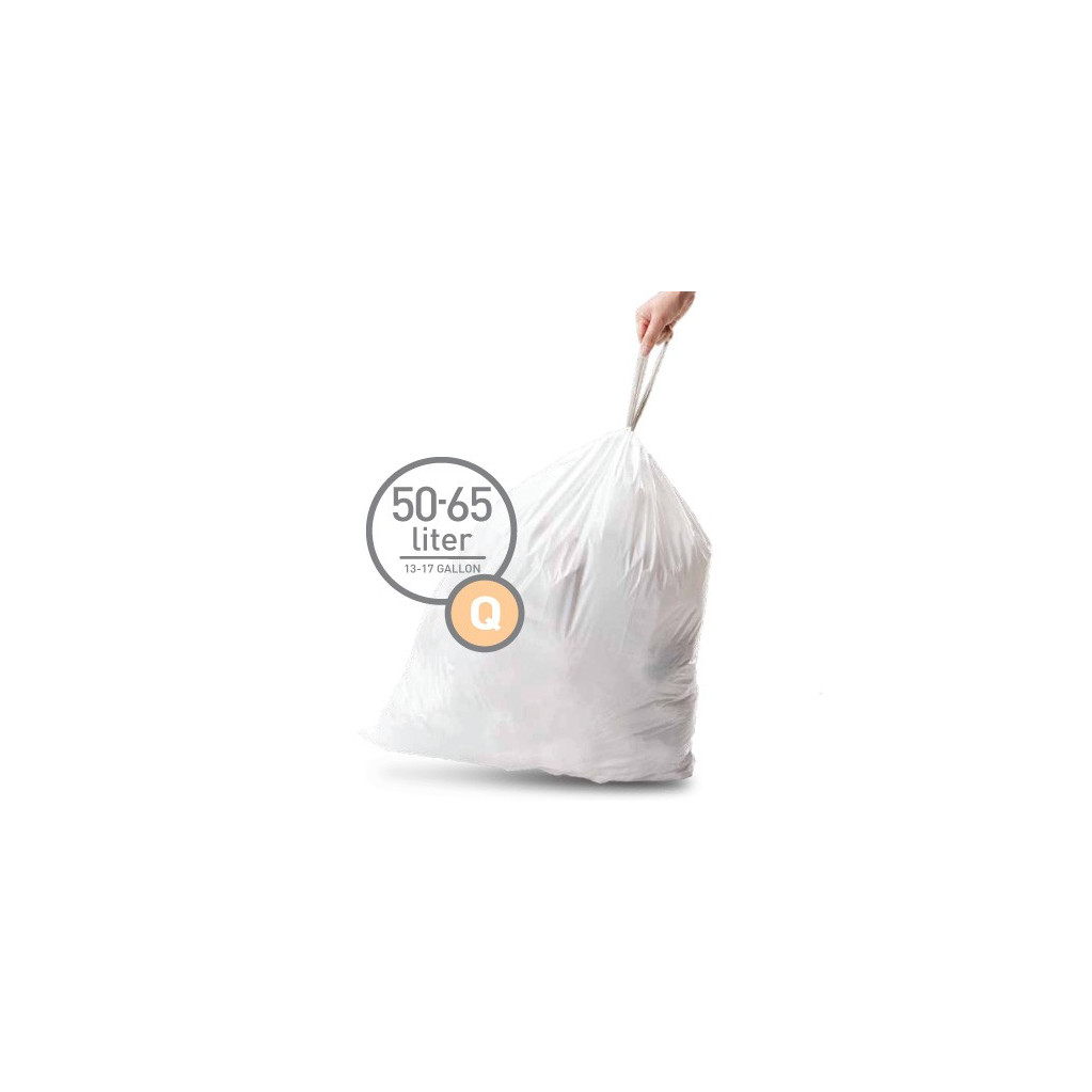 Simplehuman Afvalzak Code Q Pocket Liners 50 Liter (60 stuks)