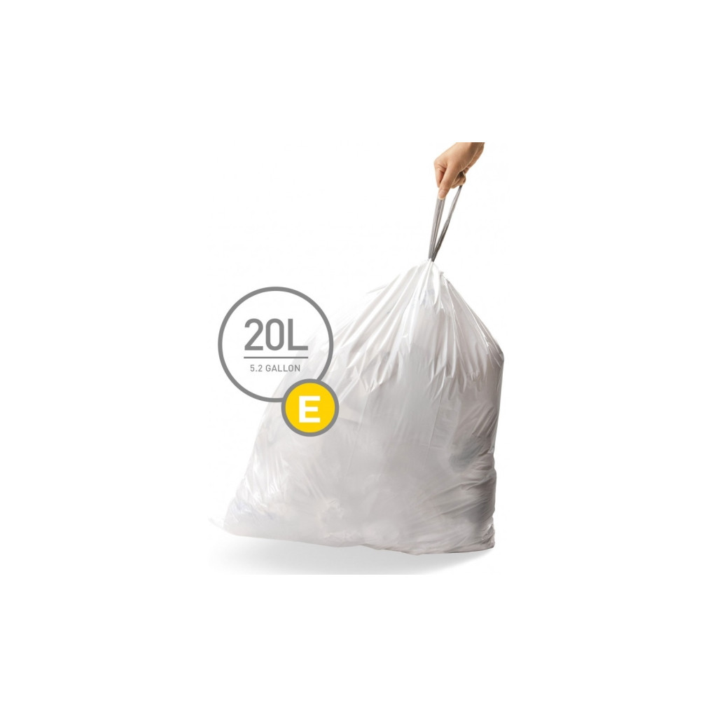 Simplehuman Afvalzak Code E Pocket Liners 20 Liter (60 stuks)