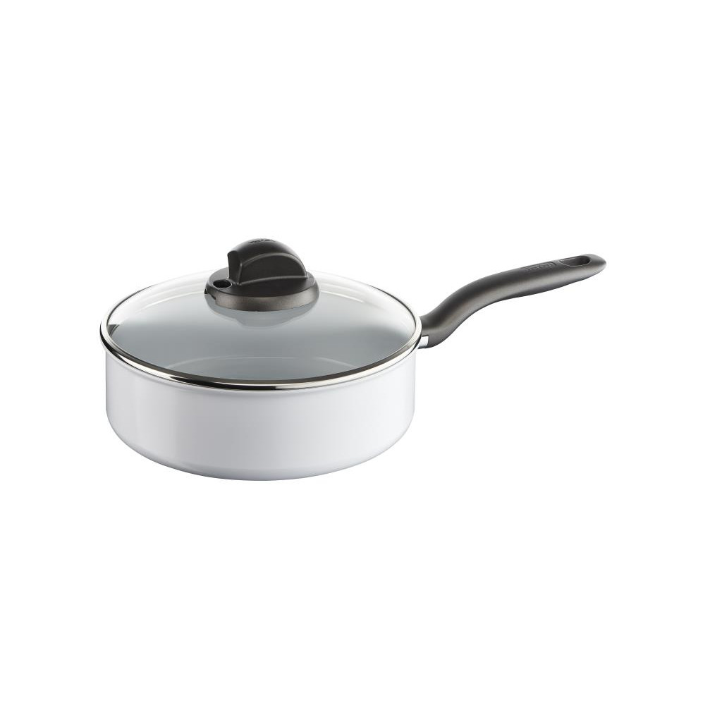 Tefal Ceramic Control White Induction Hapjespan met Deksel 24 cm