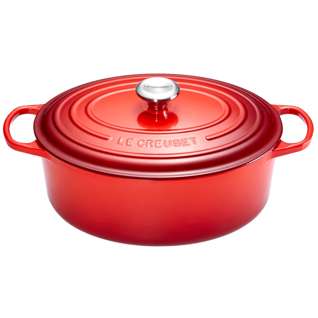 Le Creuset Ovale Stoof Braadpan 27 Cm Kersenrood le creuset kopen in de aanbieding Le Creuset Ovale Stoof Braadpan 27 Cm Kersenrood le creuset kopen in de aanbieding