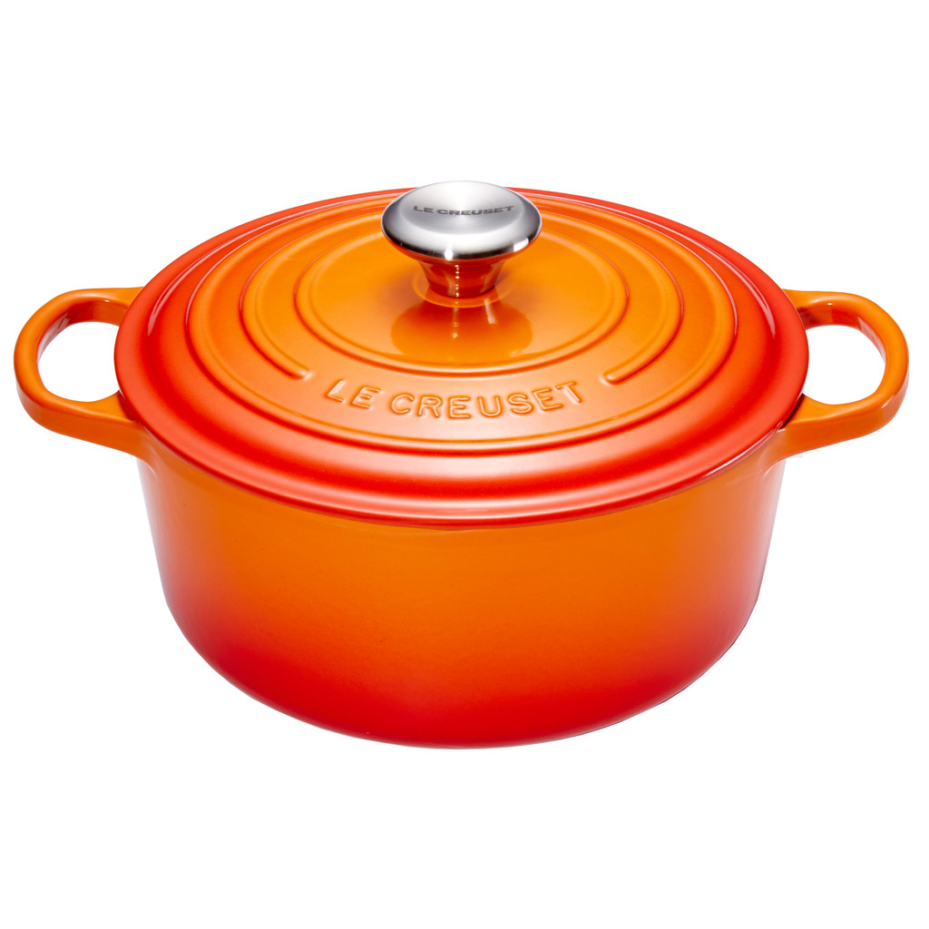 Le Creuset Ronde Stoof-/Braadpan 24 cm Oranje-rood