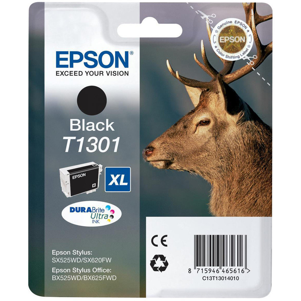 Epson T1301 Xl Ink Cartridge Black Zwart C13T13014010 epson kopen in de aanbieding