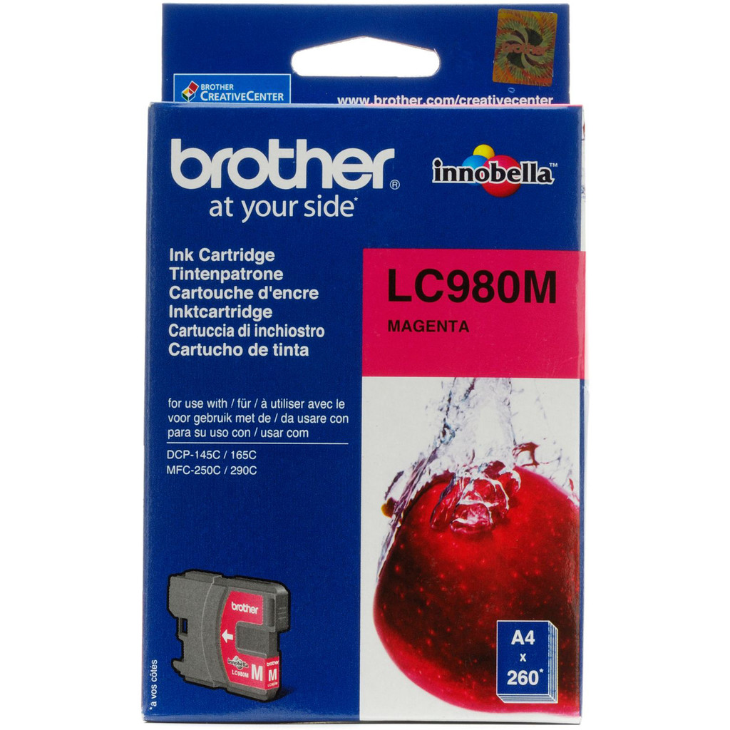 Brother Lc 980M Magenta Ink Cartridge Rood brother kopen in de aanbieding