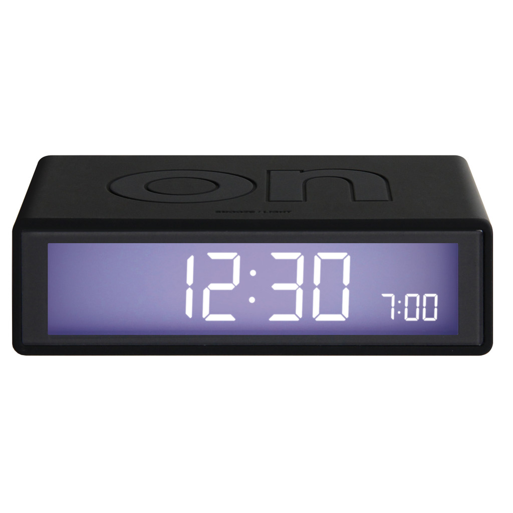 Lexon Clock 2 Flip Wekker Mat/Zwart online kopen