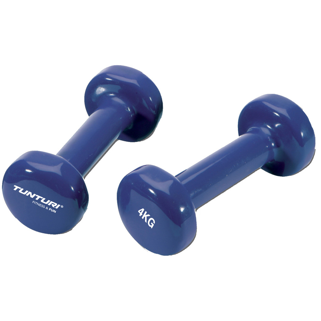 Tunturi Vinyl Dumbbells 2X 4 Kg Blue tunturi kopen in de aanbieding