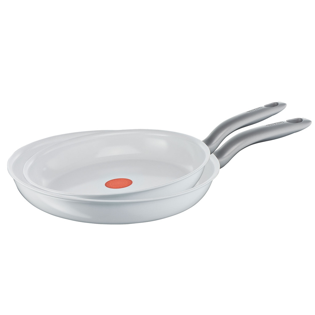Tefal Ceramic Control White Induction Koekenpanset 24 + 28 cm