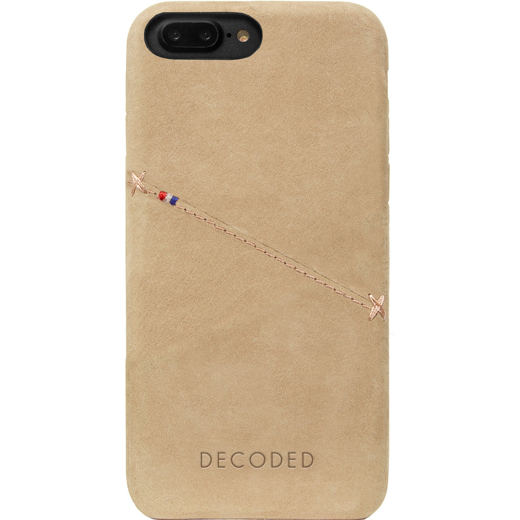 Decoded Leather Back Cover Apple Iphone 7 Plus8 Plus Beige decoded kopen in de aanbieding
