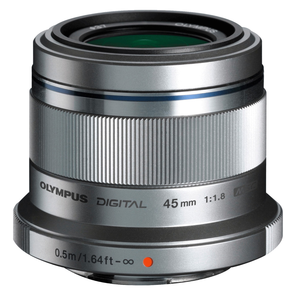 Olympus M.Zuiko Digital 45mm f/1.8 Zilver