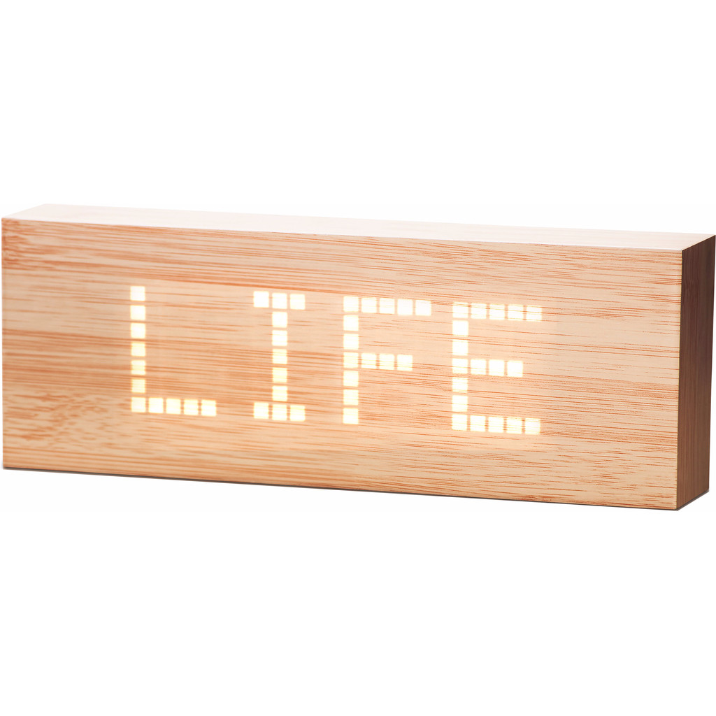 Gingko Message Click Clock Beuken/Wit