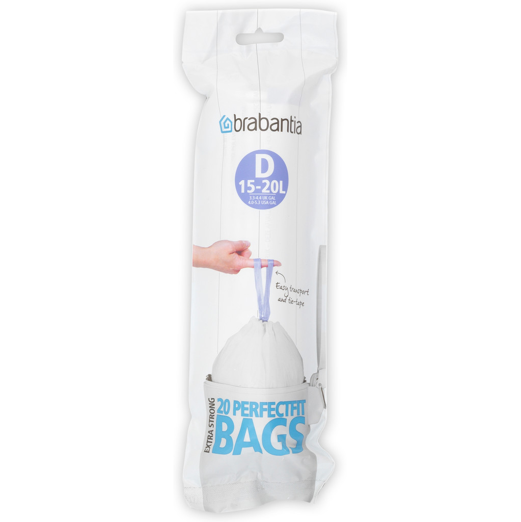 Brabantia Afvalzak Code D - 15-20 Liter (20 stuks)