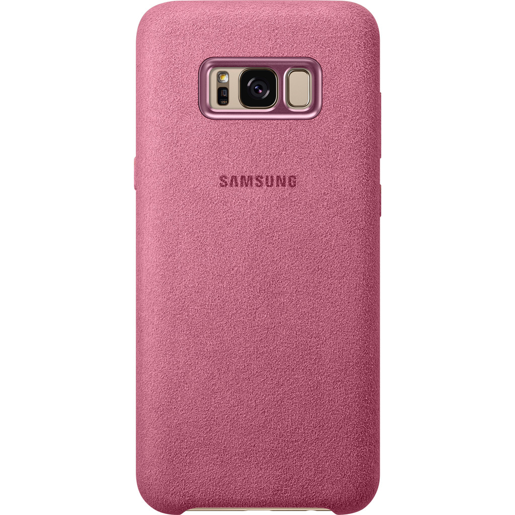 Samsung Galaxy S8 Plus Alcantara Back Cover Roze samsung kopen in de aanbieding