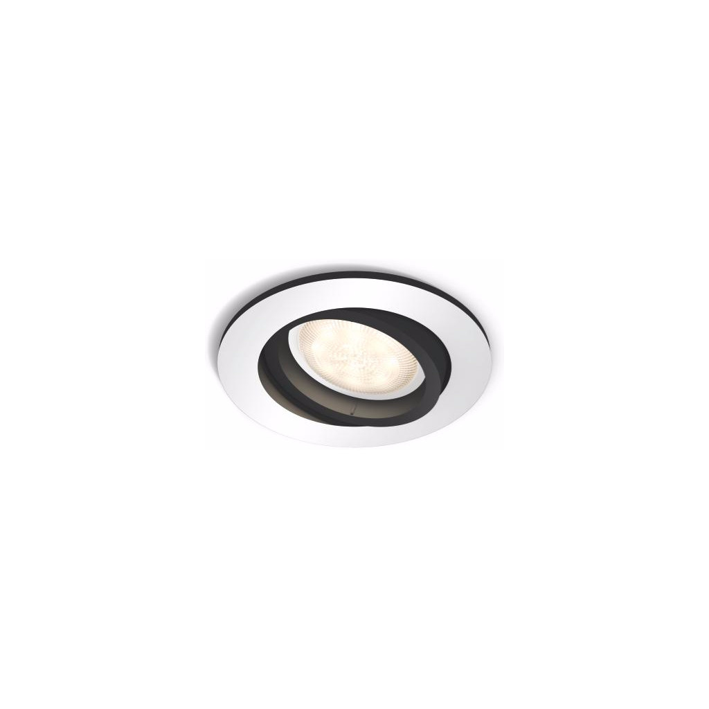 Philips Hue Milliskin Aluminium Rond Inclusief Dim Switch philips kopen in de aanbieding