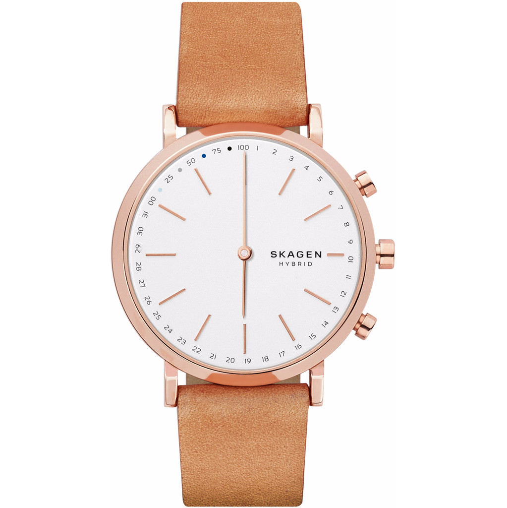 Skagen Hald Connected Hybrid Roségoud/Bruin