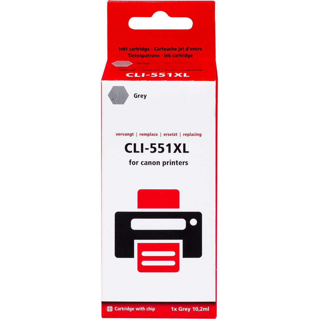 Pixeljet Huismerk Cli 551 Xl Grijs Voor Canon Printers 6447B001 pixeljet kopen in de aanbieding