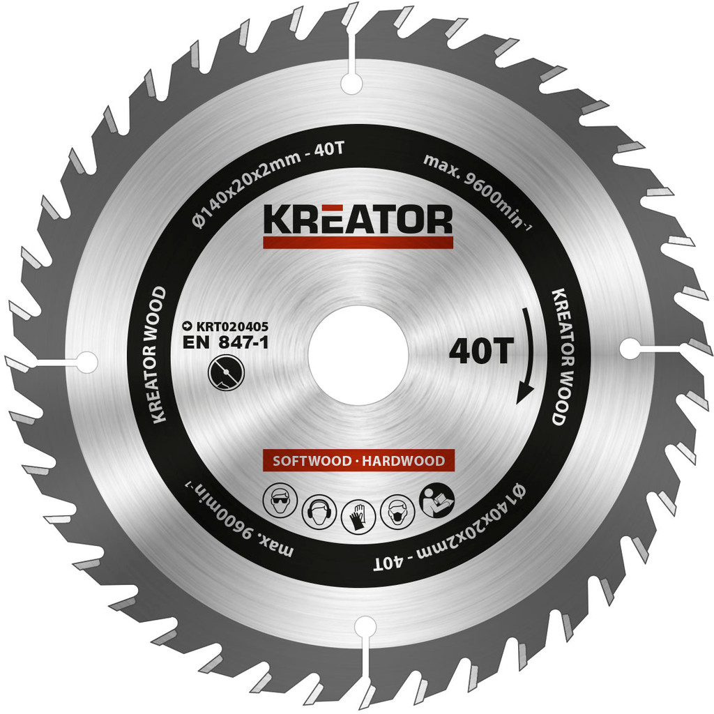 Kreator Zaagblad Voor Hout 140X20X2Mm 40T kreator kopen in de aanbieding