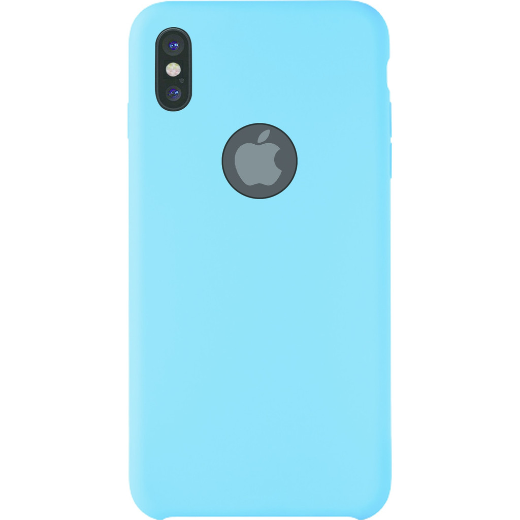 Azuri Rubber Apple Iphone X Back Cover Blauw azuri kopen in de aanbieding