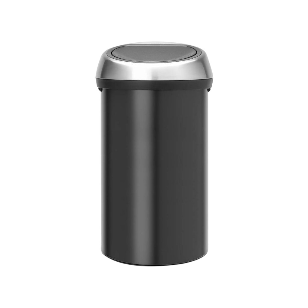 Brabantia Touch Bin 60 Liter Zwart Fingerprintproof Deksel