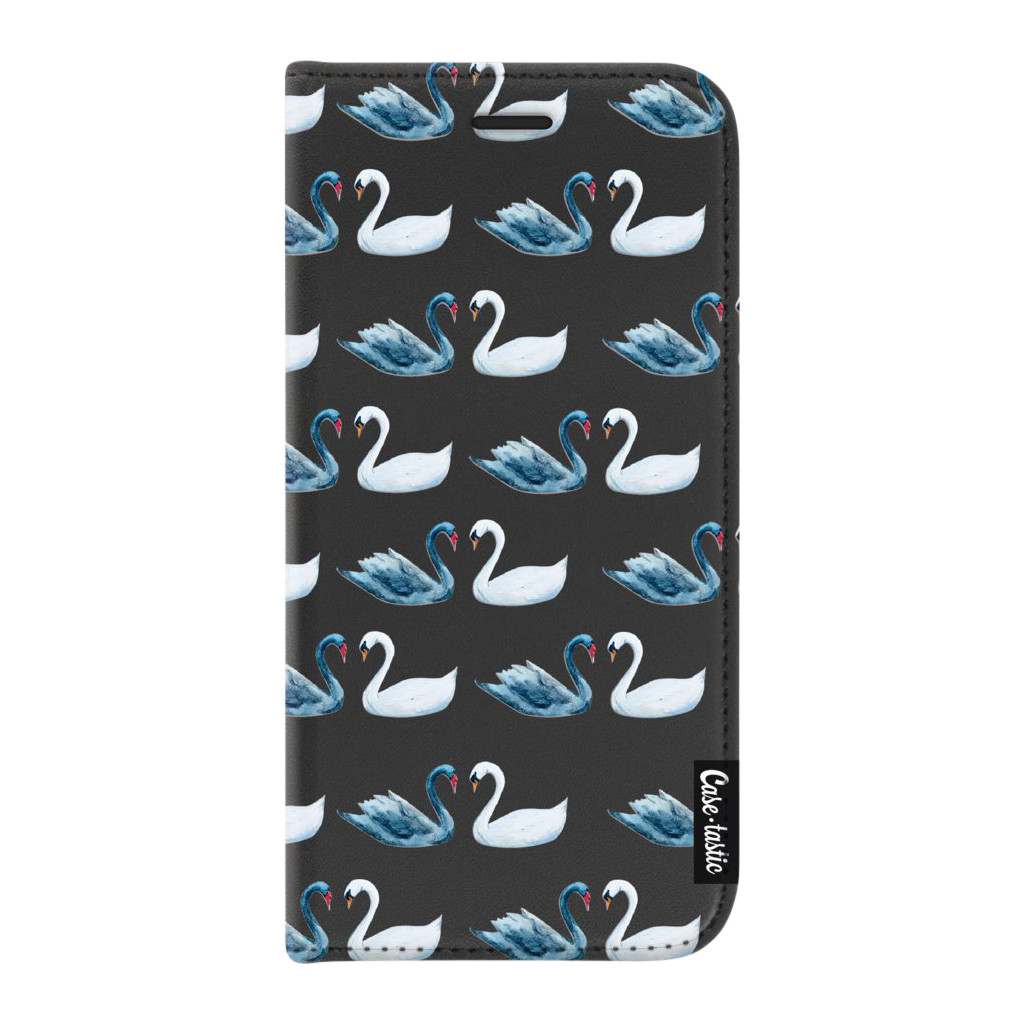 Casetastic Wallet Apple Iphone X Book Case Swan Party Zwart casetastic kopen in de aanbieding