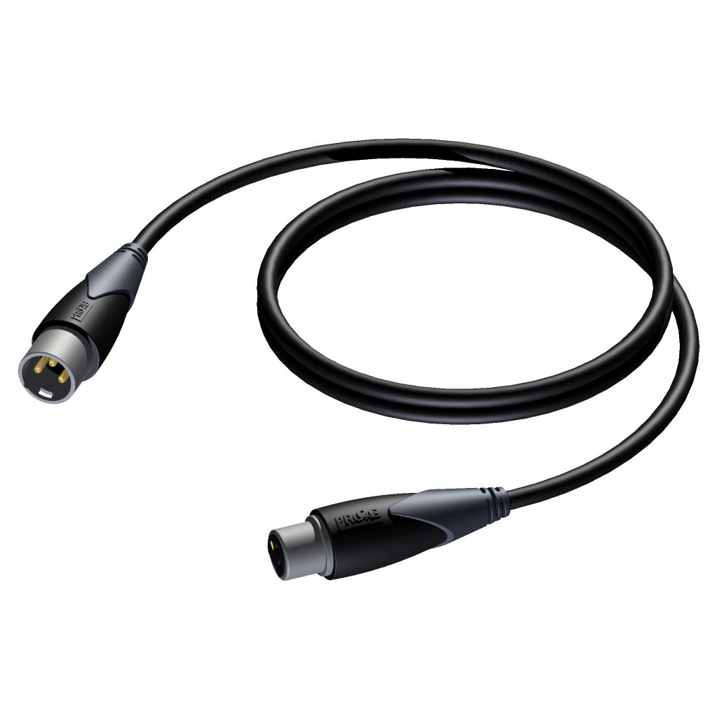 Procab CLD953 XLR Male - XLR Female DMX Kabel 5 Meter