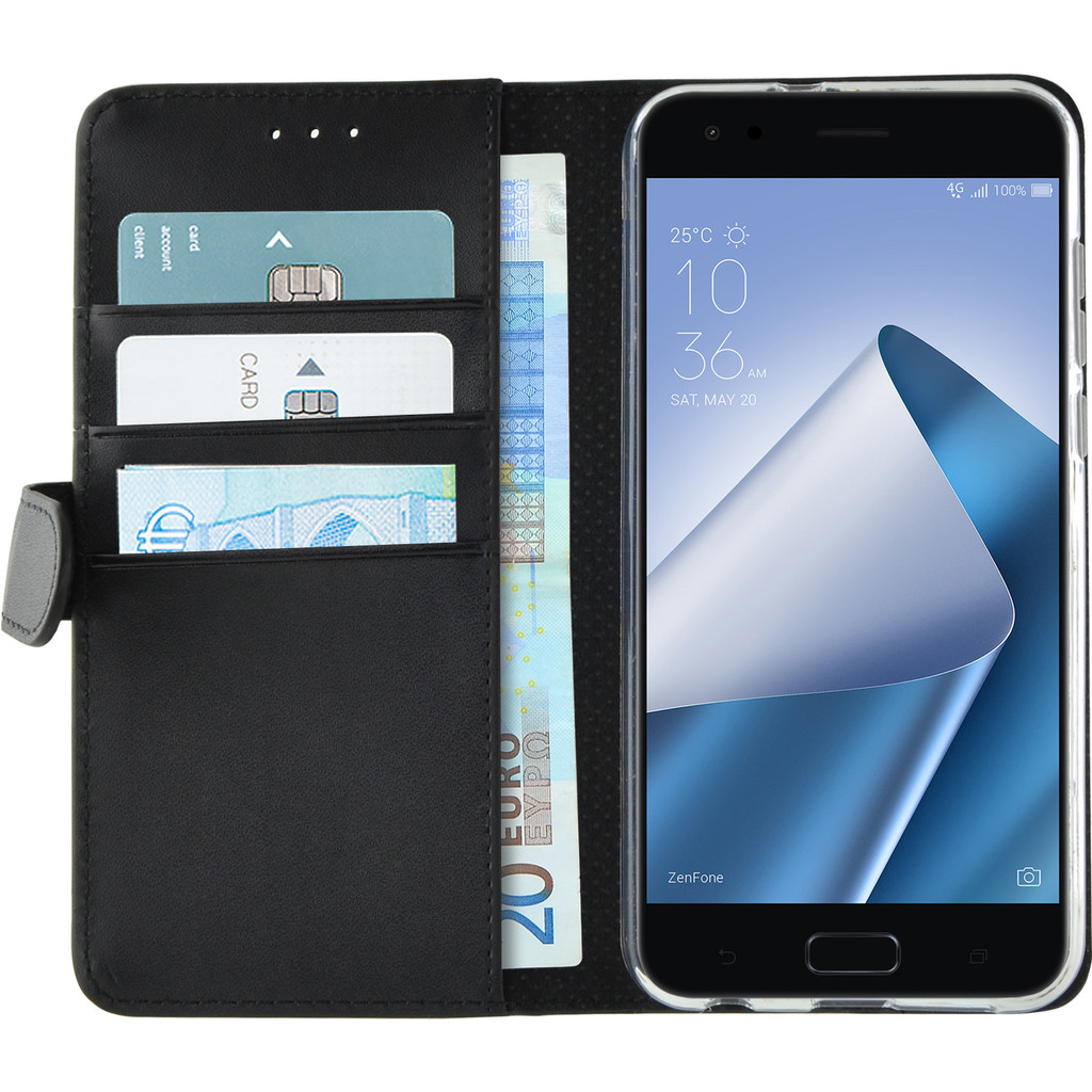 Azuri Wallet Magneet Asus Zenfone 4 Book Case Zwart azuri kopen in de aanbieding