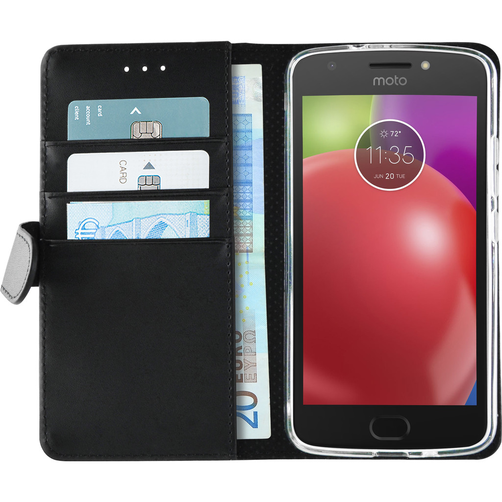 Azuri Wallet Magneet Motorola Moto E4 Book Case Zwart azuri kopen in de aanbieding