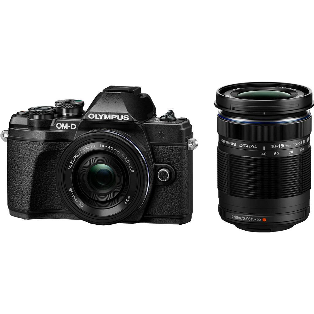 Olympus Om D E M10 Mark Iii Body Zwart 14 42Mm Ez 40 150Mm olympus kopen in de aanbieding
