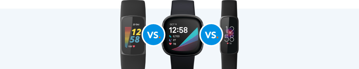 Compare the Fitbit Charge 5 Fitbit Sense and Fitbit Luxe