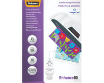 Fellowes Lamineerhoezen Enhance 80 mic A3 (100 stuks)