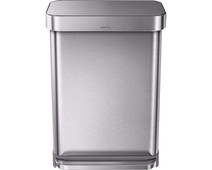 Simplehuman Rectangular Liner Pocket 55L Stainless Steel