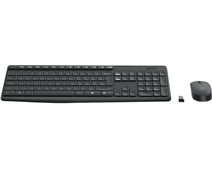 Logitech MK470 Slank Draadloze Toetsenbord en Muis Combi, Laag Profiel, Stille Toetsen, Lange Batterijduur, Plug & Play, QWERTY US International Layout - Zwart