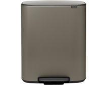 Brabantia Bo Pedal Bin 2x 30L Platinum