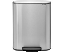 Brabantia Bo Pedal Bin 2x 30L Stainless Steel Fingerprint-Proof