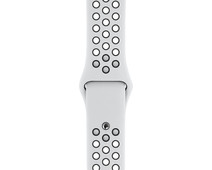 Apple Watch 42/44/45 mm Siliconen Horlogeband Nike Sport Platina/Zwart