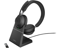 Jabra Evolve2 65 Link380a MS Stereo Stand Black