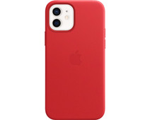 Apple iPhone 12 and 12 Pro Back Cover with MagSafe Leather RED