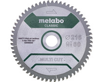 Metabo Multi Cut Zaagblad Universeel 216x30x1,8mm 60T