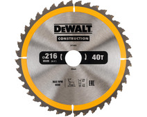 DeWalt Zaagblad voor Hout 216x30x2,6mm 40T