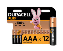 Duracell Alka Plus AAA-batterijen 12 stuks