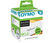 DYMO Authentic LW Address Labels White (28x89mm) 2 Rolls