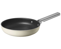 Smeg CKFF2801CRM Koekenpan 28cm Crème, Non-Stick, Aluminium, Gepatenteerde Basis
