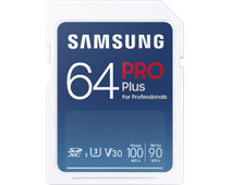 Samsung PRO Plus 64GB, SDXC, UHS-I, U3, 100&90MB/s Reads & Writes, FHD&4K UHD, Memory Card