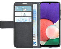 Azuri Wallet Samsung Galaxy A22 Book Case Zwart